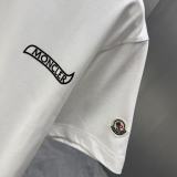 Moncler Classic Logo Printed Round Neck T-shirt Couple Casual Loose Short Sleeve