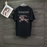 Burberry Classic Embroidered War Horse Logo Short Sleeve Unisex Casual Loose T-shirt