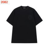 Chrome Hearts 26ss Classic 3D Embroidered Short Sleeve Couple Casual Versatile T-shirt