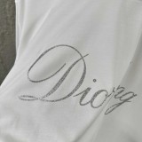 Dior Classic Logo Printed Round Neck T-shirt Couple Casual Loose Short Sleeve