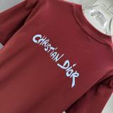 Dior Classic Logo Printed Round Neck T-shirt Couple Casual Loose Short Sleeve