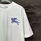 Burberry Classic Embroidered War Horse Logo Short Sleeve Unisex Casual Loose T-shirt