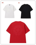 Chrome Hearts 26ss Classic 3D Embroidered Short Sleeve Couple Casual Versatile T-shirt