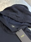Fendi Fashion Embroidery Logo Hoodie Couple Casual Loose Sweatshirt