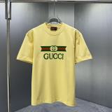 Gucci Classic Logo Printed Round Neck T-shirt Couple Casual Loose Short Sleeve