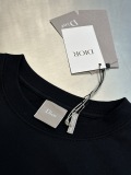 Dior Classic Embroidered Logo Round Neck T-shirt Couple Casual Loose Short Sleeve