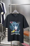 Louis Vuitton 26SS Fashion Inkjet Graffiti Toothbrush Embroidered Logo Short Sleeve Unisex Casual Versatile T-shirt