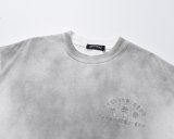 Chrome Hearts 26ss Retro Patchwork Embroidered Wash Short Sleeve Couple Casual Versatile T-shirt