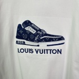 Louis Vuitton Classic Trendy Shoes Logo Printed Short Sleeve Unisex Casual Loose T-shirt