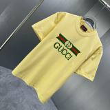 Gucci Classic Logo Printed Round Neck T-shirt Couple Casual Loose Short Sleeve