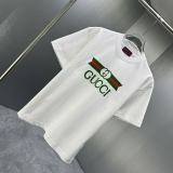 Gucci Classic Logo Printed Round Neck T-shirt Couple Casual Loose Short Sleeve