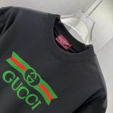 Gucci Classic Logo Printed Round Neck T-shirt Couple Casual Loose Short Sleeve
