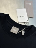 Dior Classic Embroidered Logo T-shirt Couple Casual Loose Short Sleeve