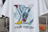 Louis Vuitton 26SS Fashion Inkjet Graffiti Toothbrush Embroidered Logo Short Sleeve Unisex Casual Versatile T-shirt