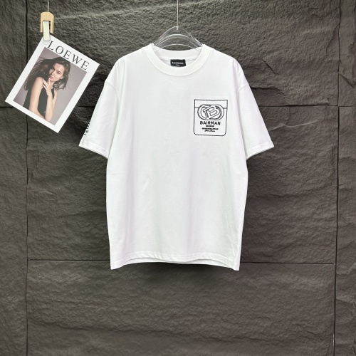 Balenciaga Classic Embroidered Letter Short Sleeve Unisex Casual Loose T-shirt