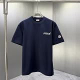 Moncler Classic Logo Printed Round Neck T-shirt Couple Casual Loose Short Sleeve
