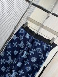 Louis Vuitton 26ss Women's Fashion Full Printed Waist Drawstring Hoodie Set