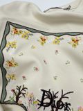 Dior Fashion Embroidered Flower Logo T-shirt Couple Casual Loose Short Sleeve