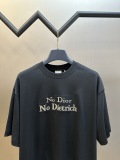Dior Classic Embroidered Logo T-shirt Couple Casual Loose Short Sleeve
