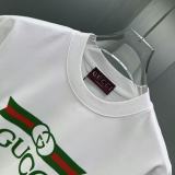 Gucci Classic Logo Printed Round Neck T-shirt Couple Casual Loose Short Sleeve