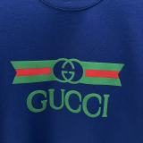 Gucci Classic Logo Printed Round Neck T-shirt Couple Casual Loose Short Sleeve
