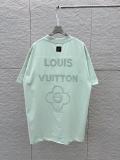 Louis Vuitton 26ss Classic Embroidered Logo T-shirt Couple Versatile Loose Short Sleeve