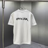 Dior Classic Logo Printed Round Neck T-shirt Couple Casual Loose Short Sleeve
