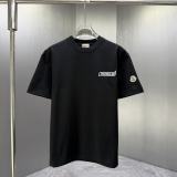 Moncler Classic Logo Printed Round Neck T-shirt Couple Casual Loose Short Sleeve