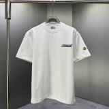 Moncler Classic Logo Printed Round Neck T-shirt Couple Casual Loose Short Sleeve