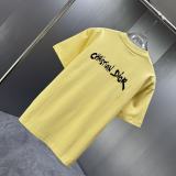Dior Classic Logo Printed Round Neck T-shirt Couple Casual Loose Short Sleeve