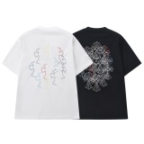 Chrome Hearts 26ss Classic Embroidered Cross Group Short Sleeve Couple Casual Versatile T-shirt