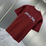 Dior Classic Logo Printed Round Neck T-shirt Couple Casual Loose Short Sleeve