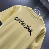 Dior Classic Logo Printed Round Neck T-shirt Couple Casual Loose Short Sleeve