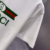 Gucci Classic Logo Printed Round Neck T-shirt Couple Casual Loose Short Sleeve