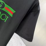 Gucci Classic Logo Printed Round Neck T-shirt Couple Casual Loose Short Sleeve