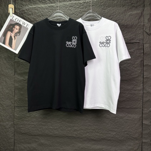 Loewe Classic Embroidery Logo Short Sleeve Unisex Casual Loose T-shirt