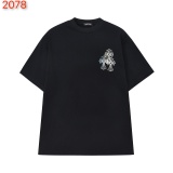 Chrome Hearts 26ss Classic Embroidered Cross Group Short Sleeve Couple Casual Versatile T-shirt