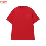 Chrome Hearts 26ss Classic 3D Embroidered Short Sleeve Couple Casual Versatile T-shirt