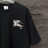 Burberry Classic Embroidered War Horse Logo Short Sleeve Unisex Casual Loose T-shirt