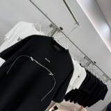 Prada 26ss Classic Personalized Zipper Logo Printed Round Neck T-shirt Couple Versatile Loose Short Sleeve