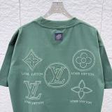 Louis Vuitton 26ss Classic Embroidered Logo T-shirt Couple Versatile Loose Short Sleeve
