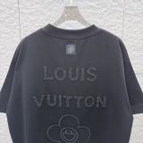 Louis Vuitton 26ss Classic Embroidered Logo T-shirt Couple Versatile Loose Short Sleeve