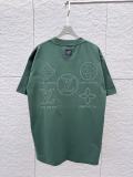 Louis Vuitton 26ss Classic Embroidered Logo T-shirt Couple Versatile Loose Short Sleeve