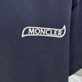 Moncler Classic Logo Printed Round Neck T-shirt Couple Casual Loose Short Sleeve