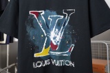 Louis Vuitton 26SS Fashion Inkjet Graffiti Toothbrush Embroidered Logo Short Sleeve Unisex Casual Versatile T-shirt