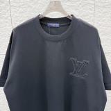Louis Vuitton 26ss Classic Embroidered Logo T-shirt Couple Versatile Loose Short Sleeve