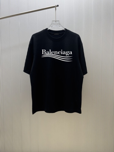 Balenciaga Classic Crack Logo Printed T-shirt Unisex Casual Versatile Short Sleeve