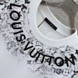 Louis Vuitton 26ss Fashion 3D Embroidered Logo T-shirt Couple Versatile Loose Short Sleeve