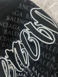 Balenciaga 26SS Fashion Full Logo Printed Short Sleeve Couple Versatile Loose Embroidered T-shirt