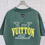 Louis Vuitton 26ss Classic Embroidered Logo T-shirt Couple Versatile Loose Short Sleeve